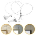 thumbnail image 2 of Myenne 2pcs Heavy Duty Picture Hanging Wire Kit Supports Picture Frame Hanging Kit Stainless Steel Wire Rope For Hanging Artwork Mirrors Paintings, 2 of 11