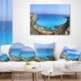 thumbnail image 3 of Designart Cala Rossa Beach Sicily Italy - Modern Seascape Throw Pillow - 18x18, 3 of 4
