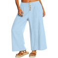 thumbnail image 1 of Women‘s Single Breasted High Waist Trousers in Solid Color with Wide-Leg Design, 1 of 5