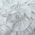 thumbnail image 2 of S4Sassy Handcrafted Decorative White Ruffled Cushion Cover Floral Pillowcase Square Throw 12 x 12, 2 of 5