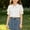White, variant on Girls White Cotton Lace Eyelet Puff Sleeve Peter Pan Collar Ruffle Cuff Button Down Blouse Preppy Top for Church School,Size 3 T