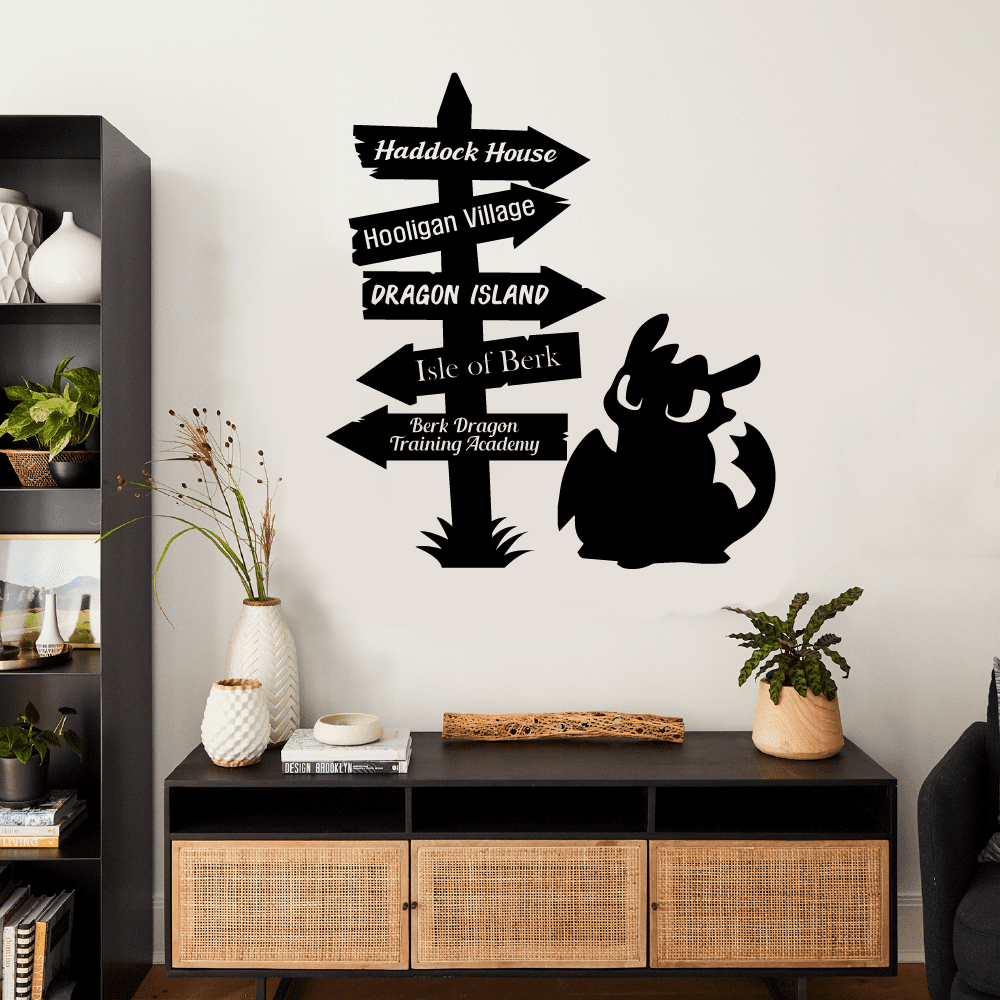 How to Train Your Dragon 3D Wall Stickers for Bedrooms Boys and Girls Mural Deca 