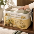 thumbnail image 4 of Vintage Floral Fabric Storage Basket Lined Rectangular Foldable Home Organizer Bin, 4 of 7