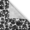 thumbnail image 4 of Ambesonne Gothic Valance Pack of 2, Grunge Black Skulls, 42"X18", Black White, 4 of 5