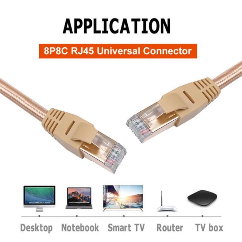 Cat7 10Gbps Ethernet Cable Lan Network RJ45 Patch Cable Cord For PC Laptop CN48 Cat7 10Gbps Ethernet Cable Lan Network RJ45 Patch Cable Cord For PC Laptop CN48