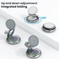 thumbnail image 4 of 3-in-1 Magnetic Wireless Charger With Dynamic LED Lighting, 15W Fast Charging For IPhone Samsung AirPods, Adjustable 360° Foldable Design & Smart Safety Protection, 4 of 7
