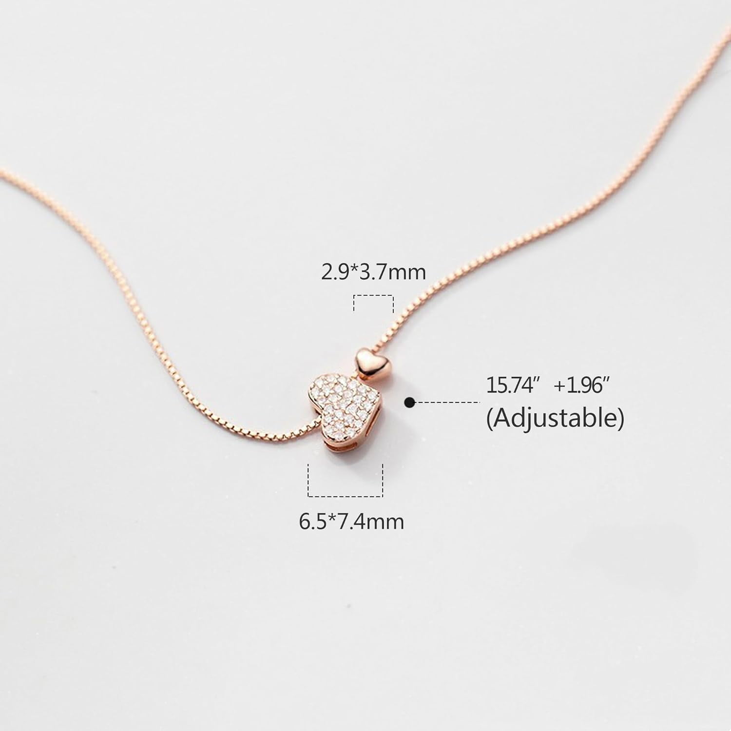 Leander S925 Sterling Silver Heart Necklace for Women Dainty 14k Gold Plated CZ Infinity Love Heart Opal North Star Pendant Choker Necklaces Trendy Chain Jewelry Birthday Gifts for Mom to Daughter