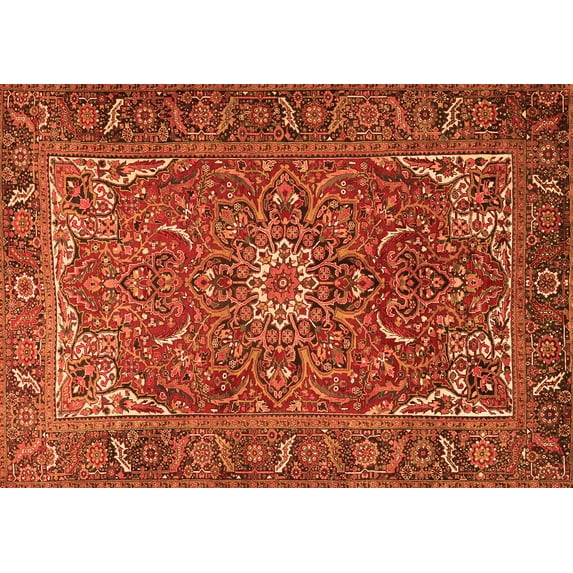 Ahgly Company Indoor Rectangle Persian Orange Traditional Area Rugs, 2' x 3'