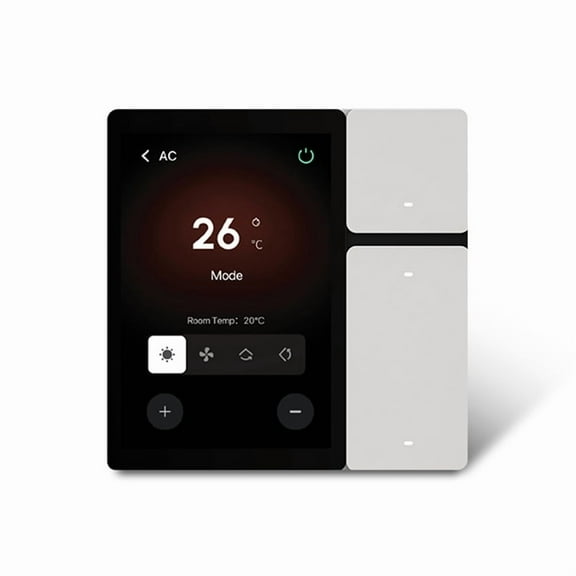 Tuya Smart Touch Screen 3.5 Inch WiFi Panel Scene Switch Central Controller with IR Remote Control White