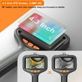 thumbnail image 2 of Handheld Endoscope Camera 4.3 Inch Screen 2-100 Meter Rigid Cable HD1080P 8MM/5.5MM Front SIde Lens Pipe Inspection Borescope, 2 of 5