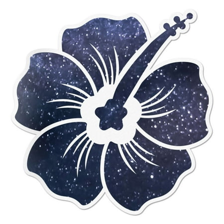 Flower Car Sticker Hibiscus Decal Space Sticker Vinyl Rear Window Car Truck Laptop Flower Wall Water and Fade Resistant 4 Inches ()