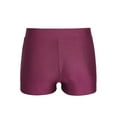 thumbnail image 3 of MSemis Kids Girls Boy Shorts Panties Underpants Athletic Swimming Gymnastics Booty Shorts Burgundy 9-10, 3 of 5