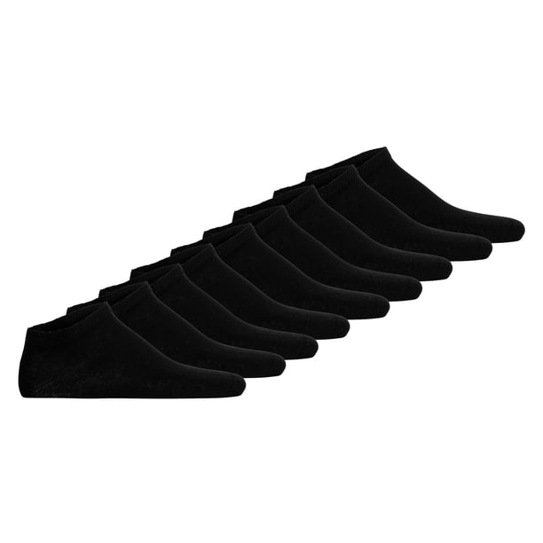 Hudson Calcetines deportivos unisex, paquete de 9 - Easy, puño confort, calcetines cortos, unicolor Negro 39-42