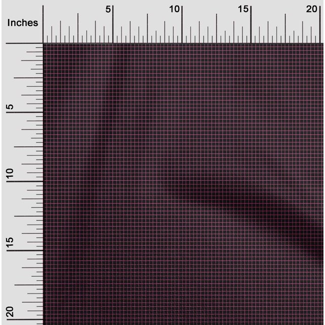 oneOone Organic Cotton Poplin Twill Fabric Window Pane Check Print Fabric By The Yard 42 Inch Wide
