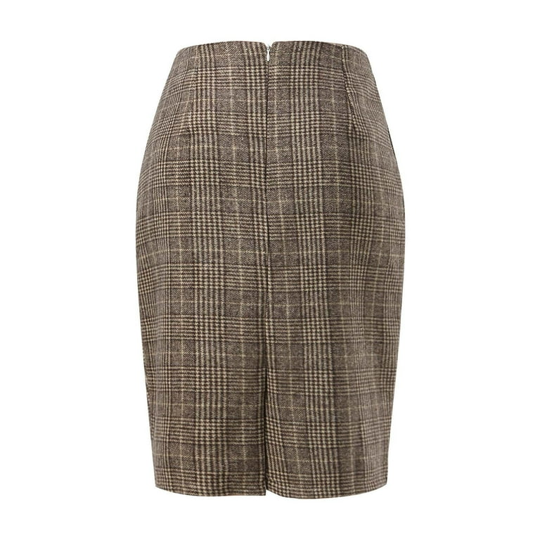 Plaid winter long wool skirt women 4685 Plaid winter long wool skirt women 4685