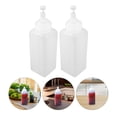 thumbnail image 5 of 2 botellas de plástico para apretar, 800 ml, botellas de condimentos, botellas de salsa, dispensadores de condimentos, tarros de miel para jarabe, salsas de ketchup, aderezos para ensaladas, 5 of 5