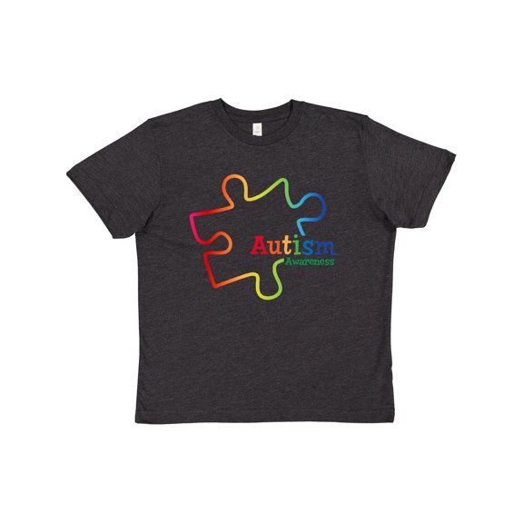Inktastic Rainbow Gradient Autism Youth T-Shirt