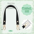 thumbnail image 3 of Black Genuine Leather Purse Strap 45cm/ 17.7inch Short Bag Strap Bag Handle Replacement Leather Straps with Alloy Clasps for Tote Purse Briefcase Underarm Bag DIY Handbag Making, 3 of 6