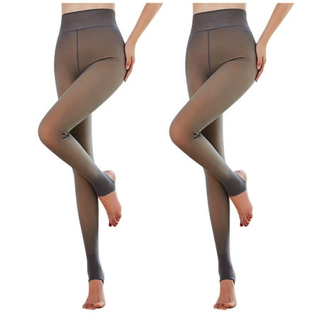 

Mackneog Skin Penetrating Socks 2PC Warm Thin Bottoming Fake Elastic Ladies Skin Through 200g Tights Clothing Shoes & Accessories
