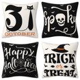 thumbnail image 2 of CNKOO Decorations Pillow Case Throw Pillows Cover Spider Web Cat Skull Pillow Case Decorative Cushion Case, 2 of 5
