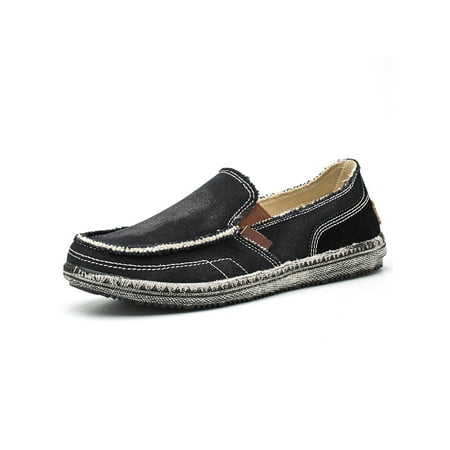 

Avamo Men s Slip on Deck Shoes Canvas Loafer Vintage Flat Boat Shoes US 6.5-12