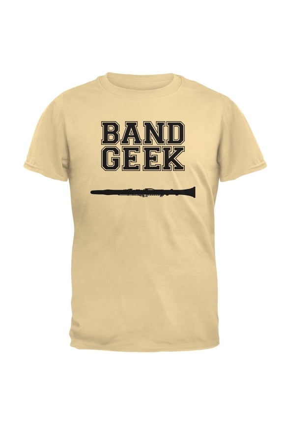 Band Geek Clarinet Mens T Shirt Yellow Haze MD