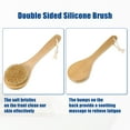 thumbnail image 5 of Unique Bargains Bath Brush Back Scrubber Wood for Shower with Handle Brown 9.8 Inches, 5 of 7
