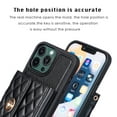 thumbnail image 3 of Nalacover for iPhone 13 Pro Max Crossbody Wallet Case, Elegant Premium PU Leather Shoulder Strap Lanyard Cover with Metal Lock Button Card Slots Soft Silicone Shockproof Case,Black, 3 of 5