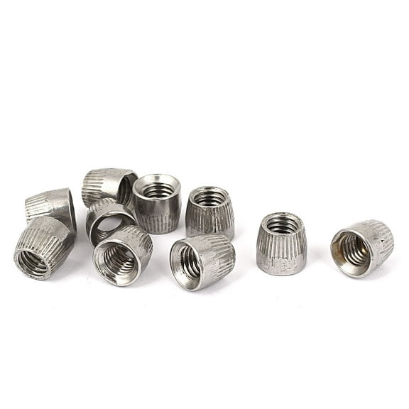M8 Female Thread Stainless Steel Conical Cap Tapered Cone Nut 10pcs
