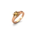 thumbnail image 2 of Bague Ronde en Argent Sterling 925 Rose Vermeil 6mm Citrine Solitaire pour Femmes, 2 of 3