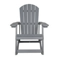 thumbnail image 6 of Merrick Lane All-Weather Polyresin Adirondack Rocking Chair with Vertical Slats, Gray, 6 of 11