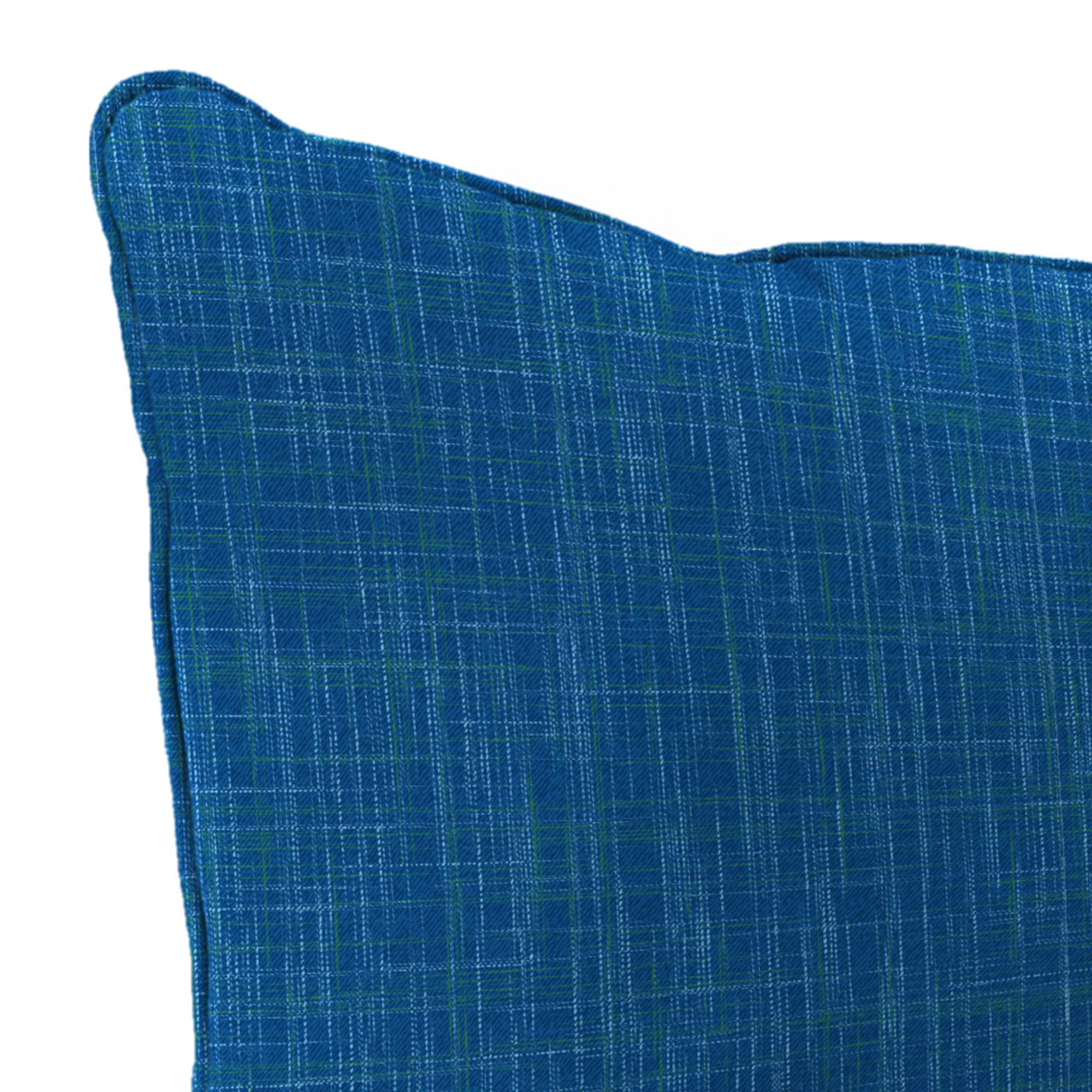 Jordan Manufacturing 46.5" x 24" Harlow Lapis Blue Crosshatch Rectangular Outdoor Deep Seat Chair Cushion Set with Welt