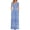 Floral Blue White, variant on OutfitShow Women Summer Dress Short Sleeve Casual Long Dress Loose Maxi Dresses with Pockets