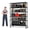Black, variant on REIBII 6-Tier Wire Shelving Unit with Wheels, 82"H x 45"W x 18"D, 1200LBS Capacity,Adjustable Metal Storage Shelves for Garage,Kitchen,Pantry,Black