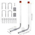thumbnail image 2 of GloryStar Universal Fit Adjustable Boat Trailer Guide Poles, 2PCS Galvanized Steel with PVC Covers, Suitable for Ski, Fishing, and Sailboats, Simple Installation and Loading, 2 of 7