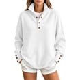 thumbnail image 2 of Turilly Womens Sweater Warm High Collar Long Sleeve Pullover with Button Placket for Autumn Winter Layering, 2 of 6