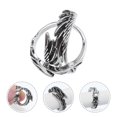 thumbnail image 3 of Shisuyan Matching Couple Rings Silver Copper 1 Pair 0.8x0.8in, 3 of 8
