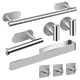 thumbnail image 1 of Kit De Ganchos De Baño BLOOSOM 8 Uds Plata Autoadhesivos de Acero Inox, 1 of 4