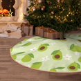 thumbnail image 6 of KLL Avocado With Leaf And Flower Christmas Tree Skirt 30" ,Party Decorations Farmhouse for Christmas Decorations Holiday Party, 6 of 6