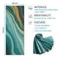 thumbnail image 2 of Teal Gold Marble Pattern Hot Yoga Mat Towel Non Slip for Hot Yoga - Quick-Drying Yoga Mat Cover with 4 Corner Pockets with Travel Bag - Hot Yoga Towel Non Slip Grip Moisture Wicking Sweat 70"x26", 2 of 6