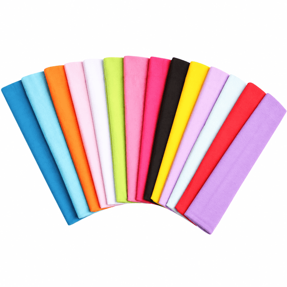 Felinux 14 Pack Multicolor Wide Headbands, Soft Stretch Hair Bands for Women