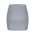 thumbnail image 6 of Sevevn Women's Summer Sexy Fashion Solid Color Elastic Waist Short Skirt Gray S Sales Online, 6 of 7