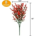 thumbnail image 6 of Sinhoon 8 Bundles Artificial Flowers Fake Outdoor Plants Faux UV Resistant Lavender Flower Plastic Indoor Outside Decorations (White), 6 of 16