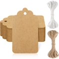 thumbnail image 1 of Kraft Paper Gift Tags, Blank 50 Pcs Brown 1.6X2.8 Inch Wrapping Tags for Presents Brown 1.6x2.8 Inch, 1 of 7