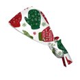 thumbnail image 6 of Wutalume Christmas Print Adjustable Work Beanie, Casual Washable Skull Cap for Women, Perfect for Nurse, Chef, or Salon, Ponytail Friendly,Army Green, 6 of 6