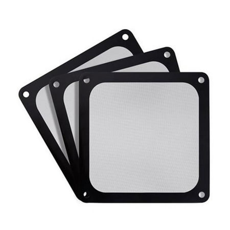 120 mm Fan Filter with Magnet, Black - Pack of 3