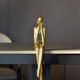 thumbnail image 3 of Estatua de pensador sentado, figura abstracta, artesanía creativa de resina para decoración, estilo C EstiloC, 3 of 7