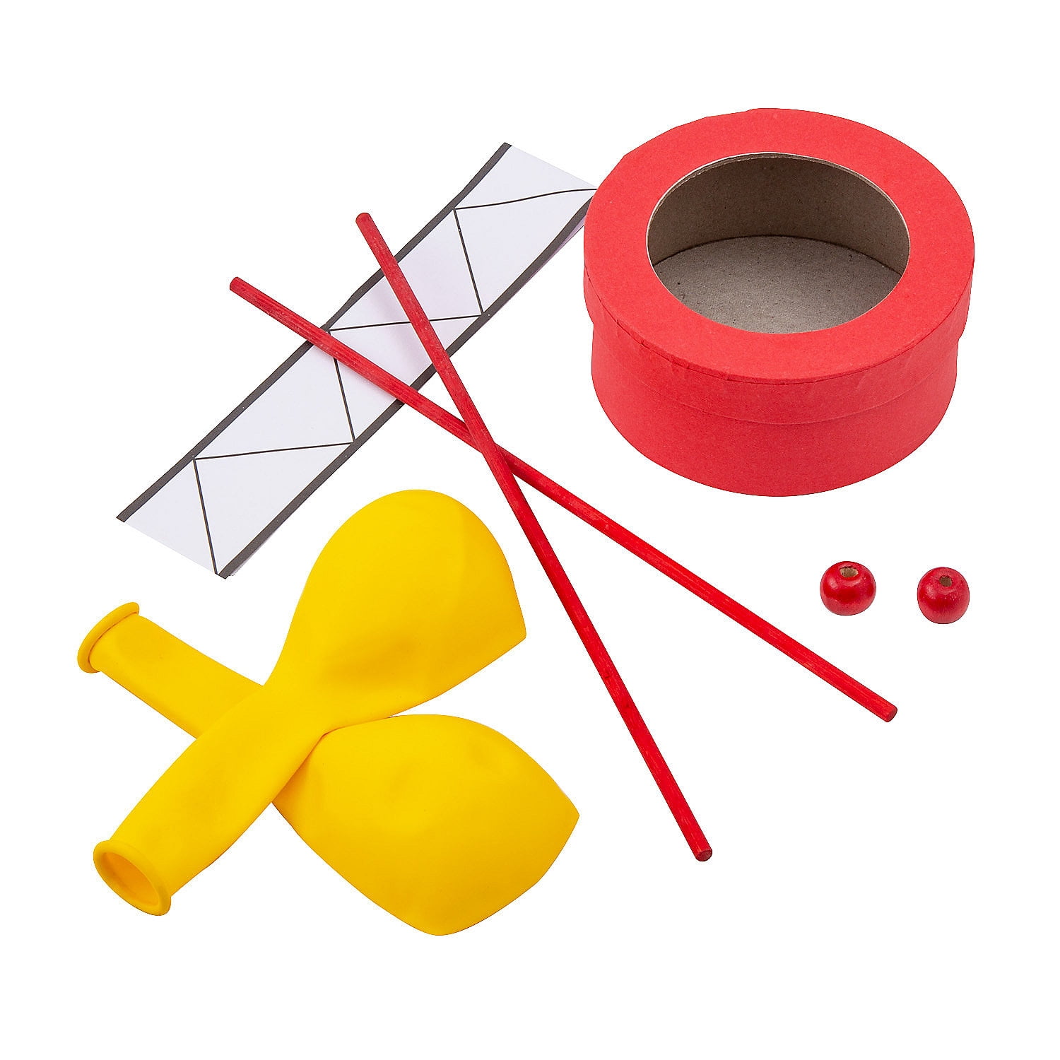 Fun Express DIY STEAM Balloon Drum Learning Activity Craft Kit - 12 Pieces