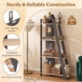 thumbnail image 4 of Giantex 4 Tier Floor Standing Bookcase, Ladder Bookshelf for Small Space, Narrow Display Rack, Gray, 4 of 7