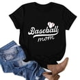 thumbnail image 4 of Nrmvnmi Mothers Baseball Tee Shirt for Women Short Sleeve Letter Printed Graphic Mom Gifts Tee Shirts Mothers Day Gifts, 4 of 5